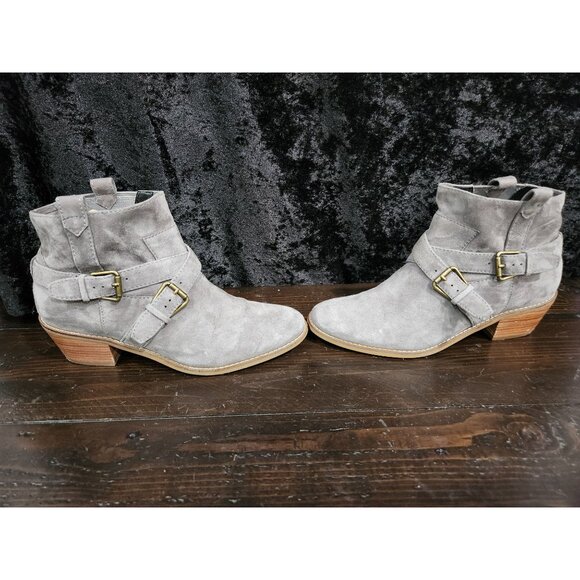 Cole Haan Jensynn Suede Bootie in Stormcloud Gray/Sz. 8AA - Picture 4 of 8